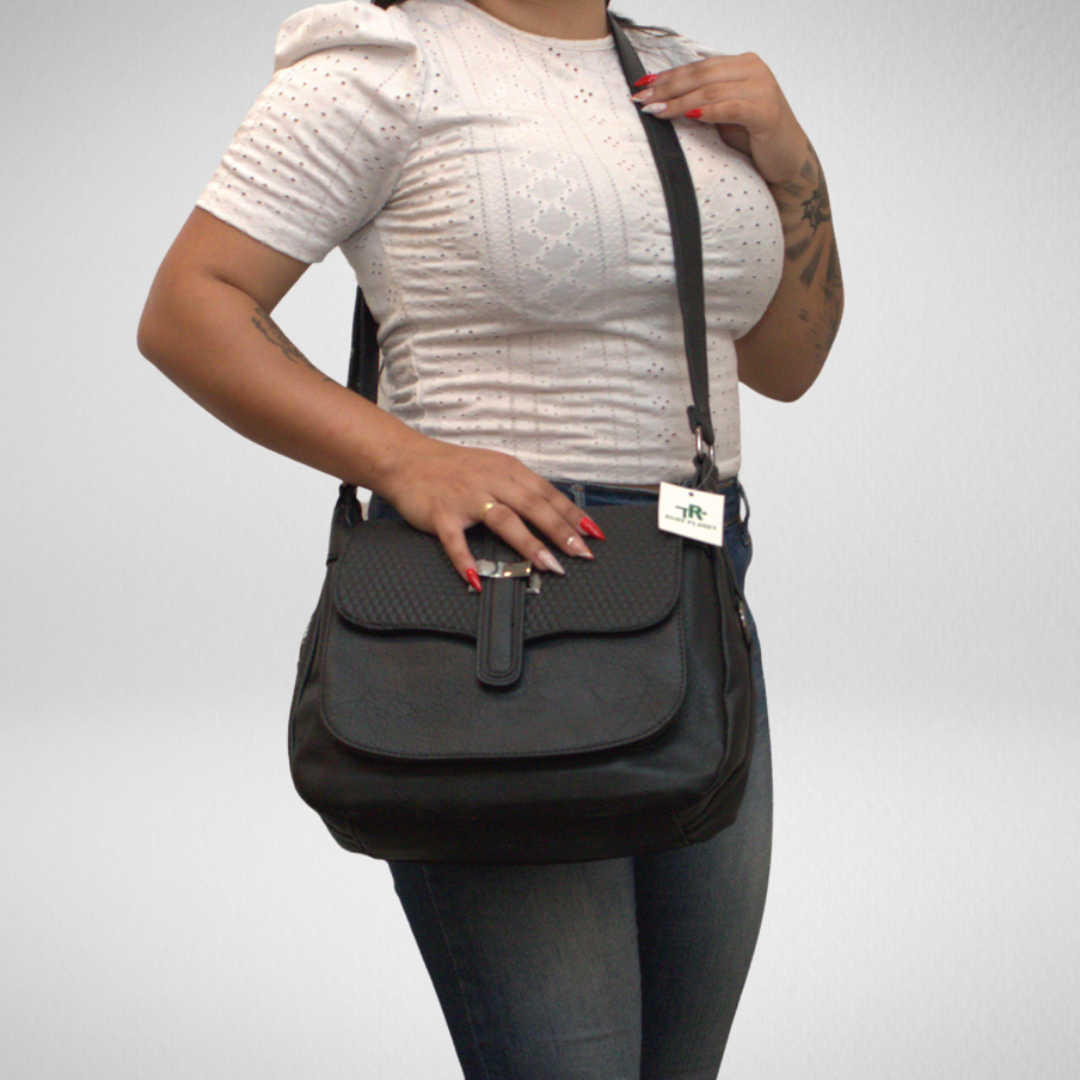 Bolsa tiracolo alça de couro