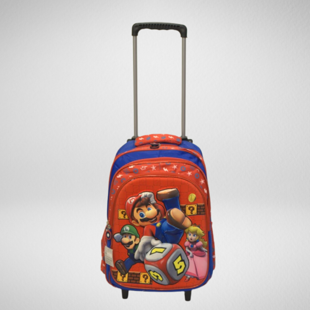 Mochila de rodinha infaltil Mario