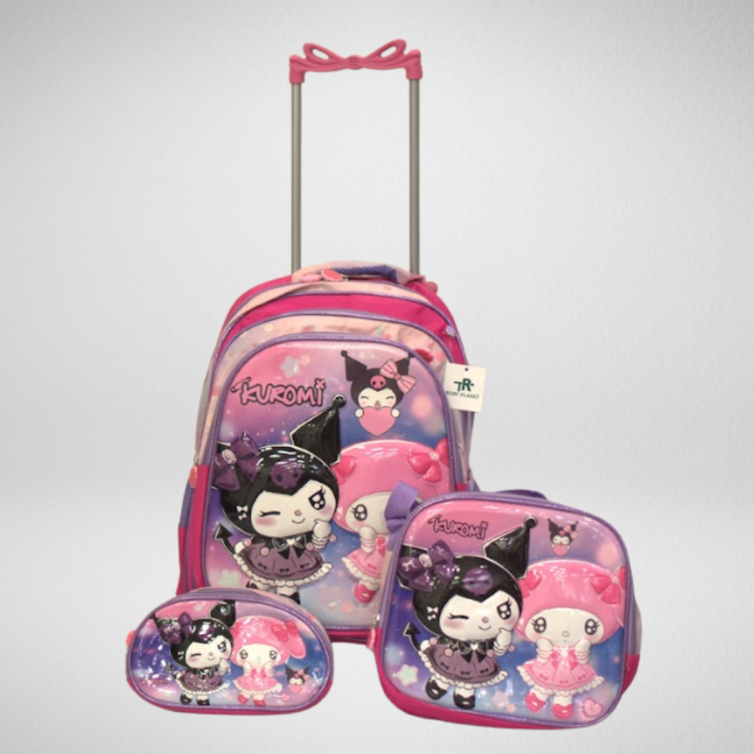 Mochila de Rodinha Infantil Kuromi