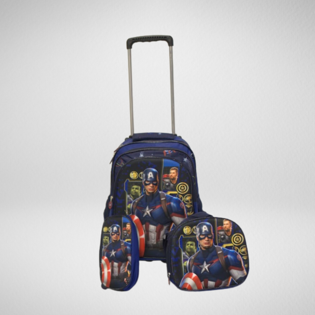 Mochila de rodinha infaltil Capitão America