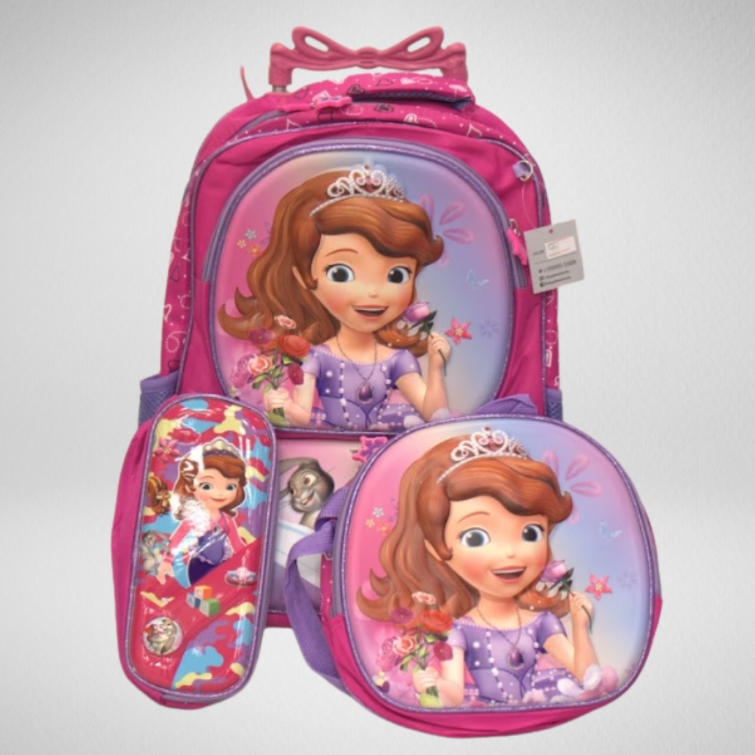 Mochila de rodinha infaltil Princesinha Sofia